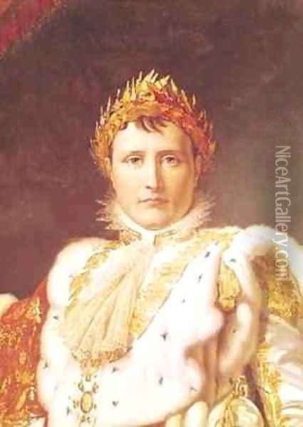 Napoleon I 1769-1821 in Coronation Robes Oil Painting - Baron Francois Gerard