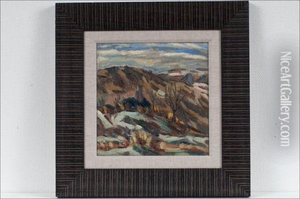 Vuoristomaisema - Bergslandskap Oil Painting - Ilmari Kaijala