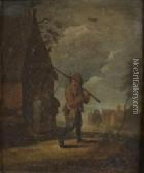 Le Depart En Promenade Oil Painting - David The Younger Teniers