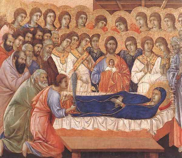 Death of the Virgin 1308-11 Oil Painting - Duccio Di Buoninsegna