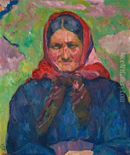 Carolina Oil Painting - Giovanni Giacometti