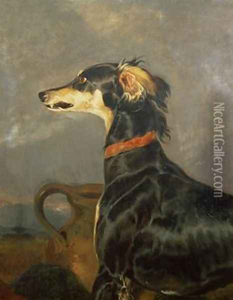 Queen Victorias Favourite Dog Eos Oil Painting - Sir Edwin Henry Landseer