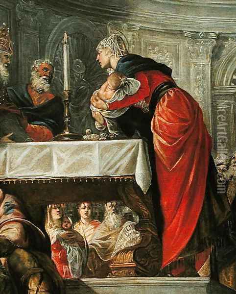 Presentation of Christ at the Temple Oil Painting - Jacopo Tintoretto (Robusti)