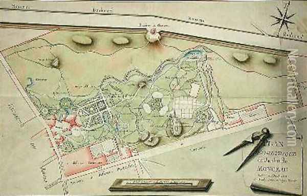 Plan of the Parc Monceau Oil Painting - Lauly