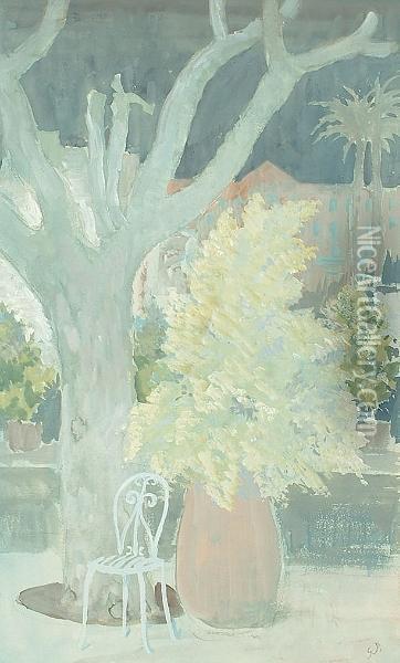 Terrace, Cote D'azur Oil Painting - Glyn Warren Philpot