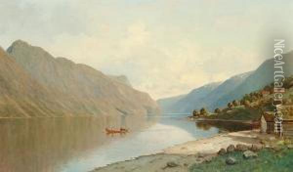 Norwegian Fiord Oil Painting - Peder Cappelen Thurmann