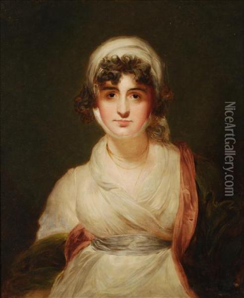 Portrait Of Sarah Siddons Oil Painting - Dorofield Hardy
