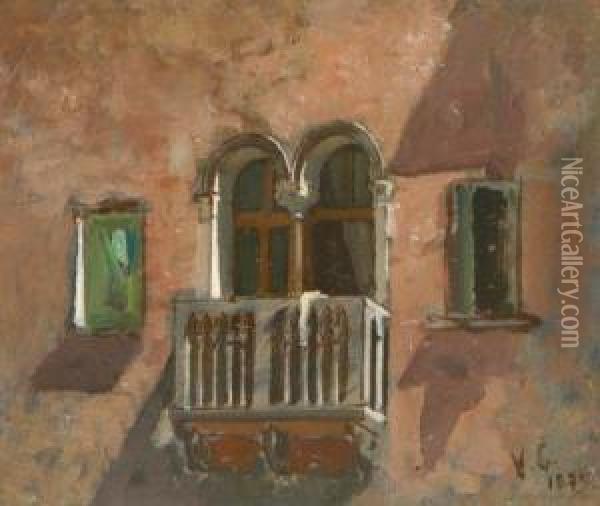 Balconcino Oil Painting - Vincenzo Cabianca