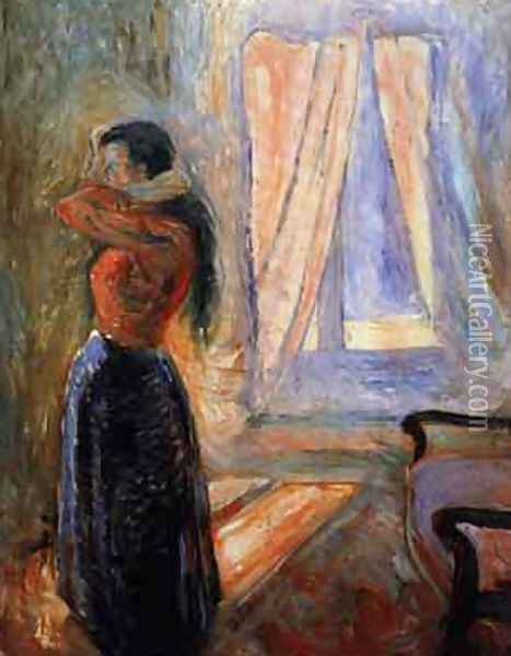Femme à sa Toilette Oil Painting - Edvard Munch