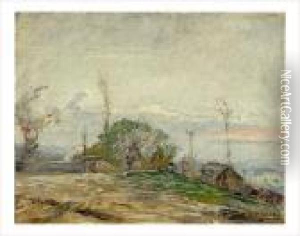 Paysage Des Monts D'or Oil Painting - Louis Hilaire Carrand