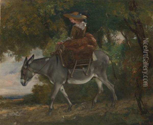 La Laitiere De Saintonge Oil Painting - Gustave Courbet
