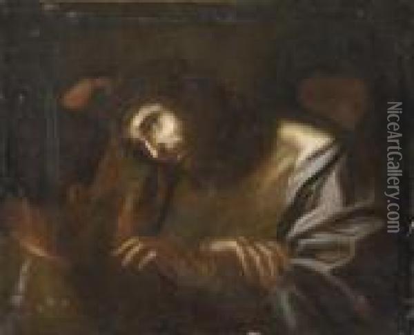 Cristo Deriso Oil Painting - Annibale Carracci