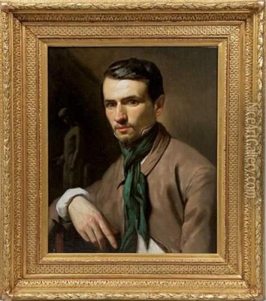 Autoportrait Oil Painting - Jean-Baptiste Carpeaux