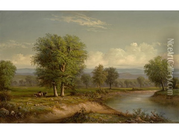 Tuolumne River Oil Painting - Harvey Otis Young