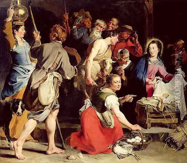 The Adoration of the Shepherds, after 162 Oil Painting - Jan Cossiers