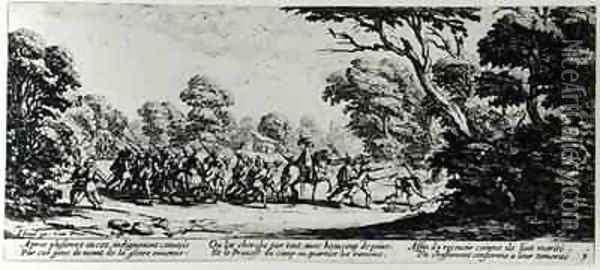 The Discovery of the Brigands Oil Painting - Jacques Callot
