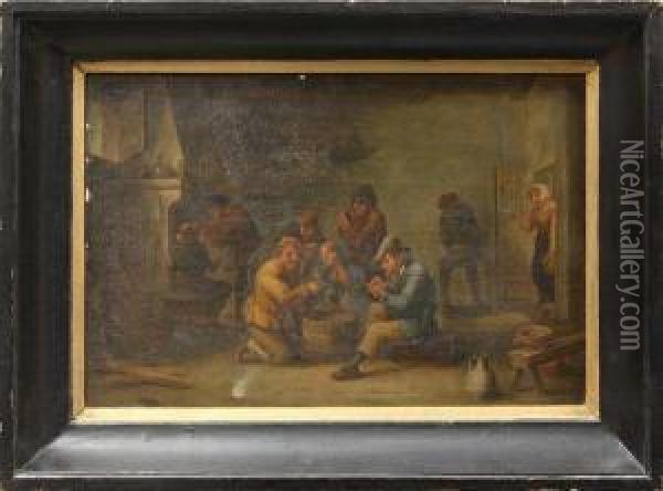 Interior Scene With Figures At The Inn Oil Painting - Pieter III Brueghel