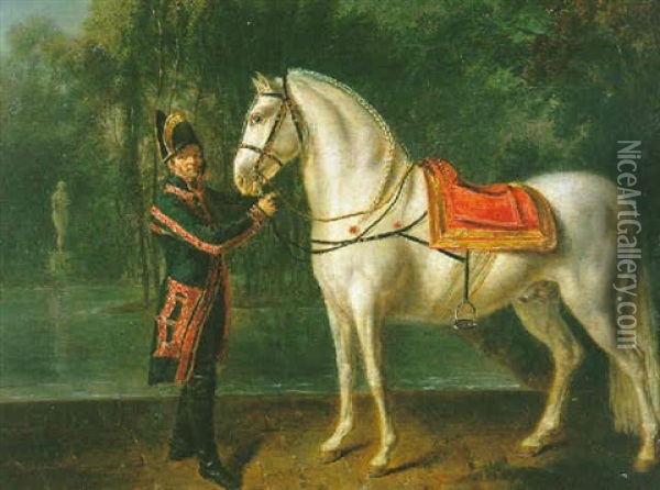 Cheval De Charles Iv, Roi D'espagne Oil Painting - Etienne-Louis Advinent