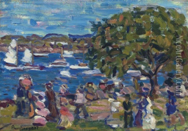 Buck's Harbor Oil Painting - Maurice Prendergast