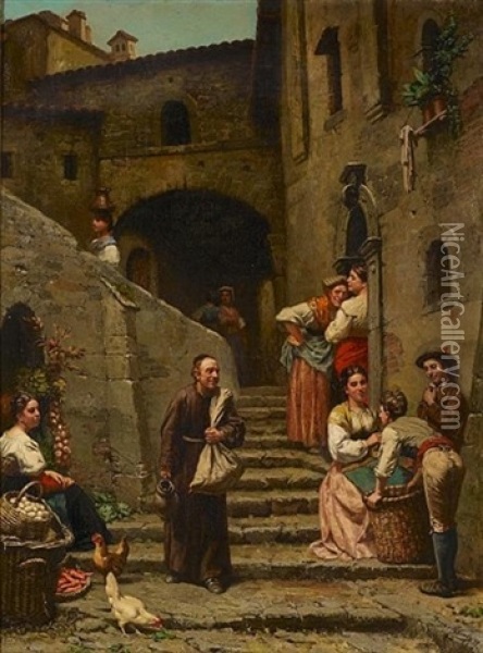 Food For The Friar Oil Painting - Franz Meerts
