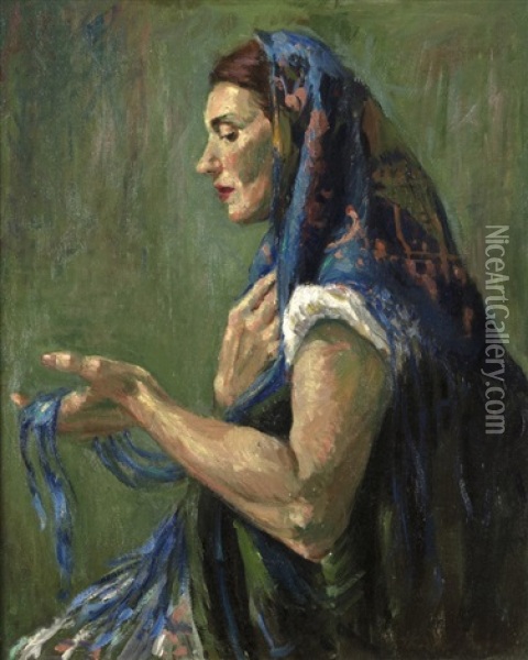 Gypsy Woman Oil Painting - Oscar Theodore Jackman