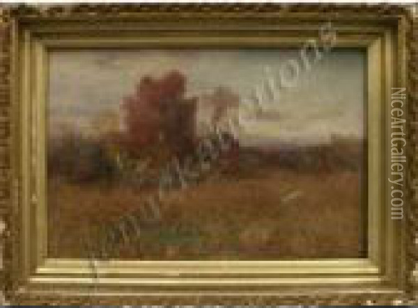 Fall Landscape Oil Painting - Joseph H. Greenwood