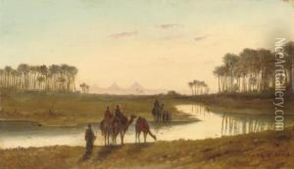Sunrise On The Nile Oil Painting - Charles Theodore Frere