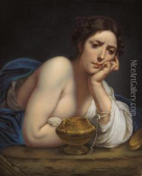 The Penitent Magdalene Oil Painting - Francesco Furini