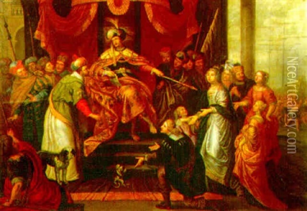 Clemencia De Los Turcos Oil Painting - Frans Francken III