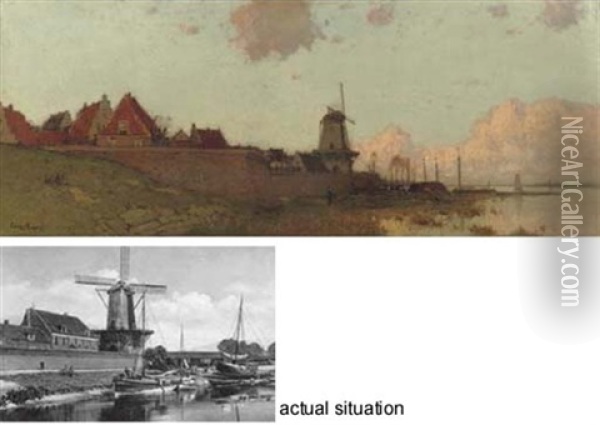 A View Of Wijk Bij Duurstede Oil Painting - Cornelis Kuypers