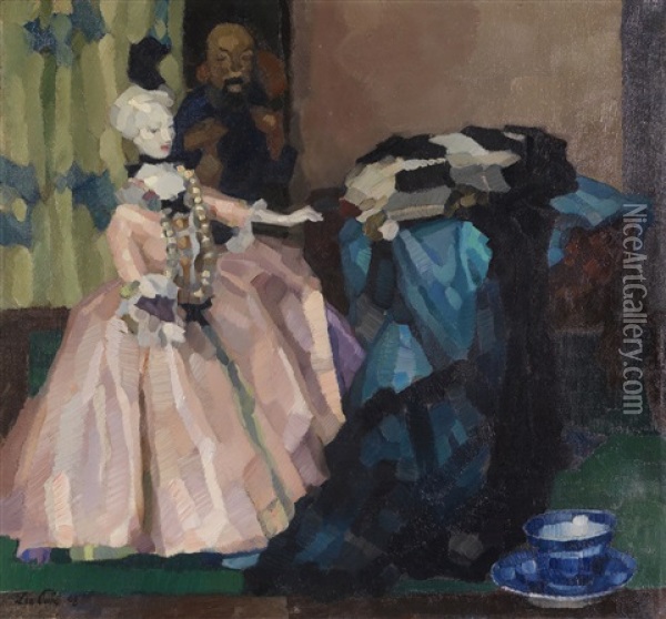 Weise Puppe Oil Painting - Leo Putz