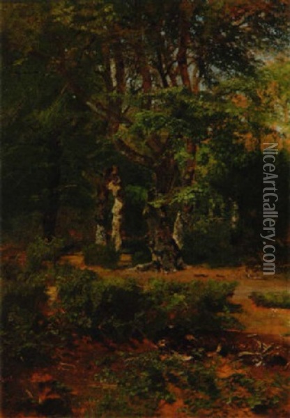 Waldlandschaft Oil Painting - Louis Douzette