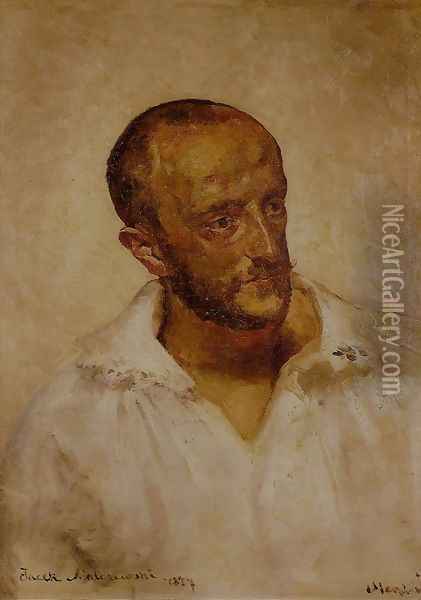 Study for the Portrait of Piotr Dobrzanski Oil Painting - Jacek Malczewski