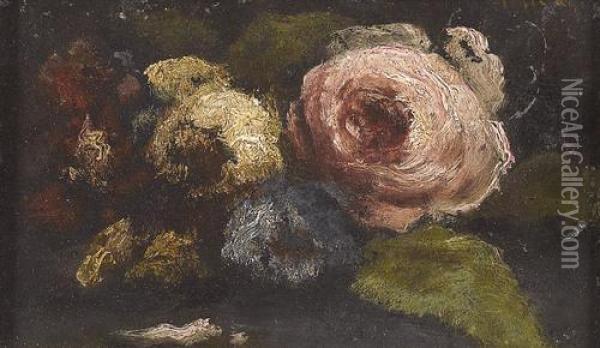 Rosenstillleben Oil Painting - Narcisse-Virgile D Az De La Pena