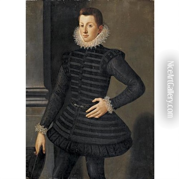 Portrait Of A Young Man (pietro Di Cosimo I Di Medici?) Oil Painting -  Bronzino
