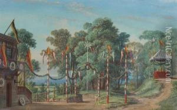 Schutzenfestplatz Oil Painting - Carl Rudell
