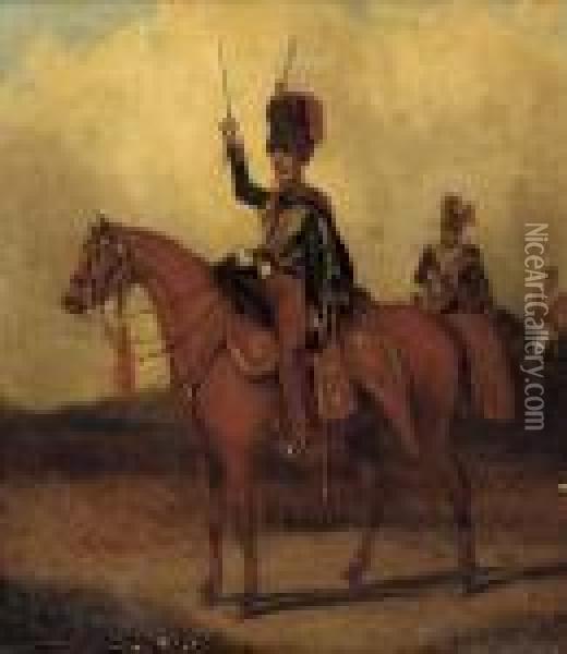 The 11th Prince Albert's Own Hussars Oil Painting - Henry Martens