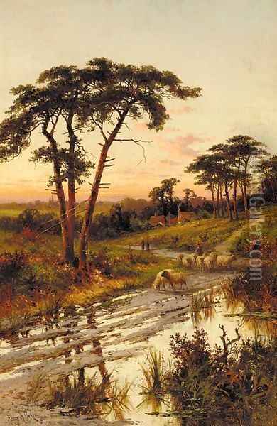 Near Guildford, Surrey Oil Painting - Henry Hillier Parker