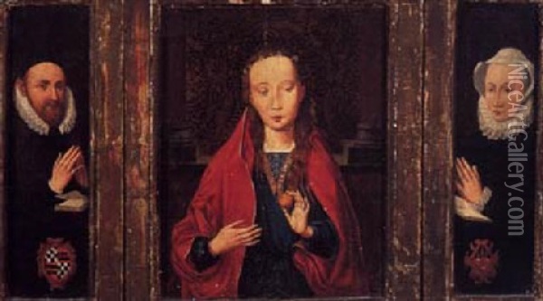 The Madonna Holding An Orange Oil Painting - Hans Memling