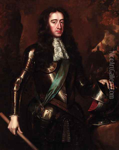 Portrait of the Prince of Orange, later King William III (1650-1702) Oil Painting - William Wissing or Wissmig