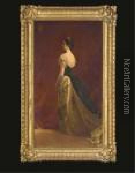 Portrait De Anne-helene Dreyfus Y Gonzalez Oil Painting - Benjamin Jean Joseph Constant