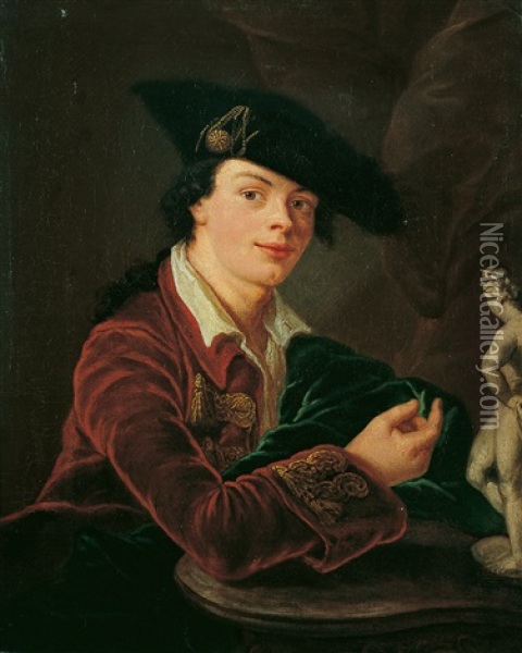 Bildnis Des Miniaturenmalers Christian Horneman (1765-1844) Oil Painting - Johann Christoph Frisch