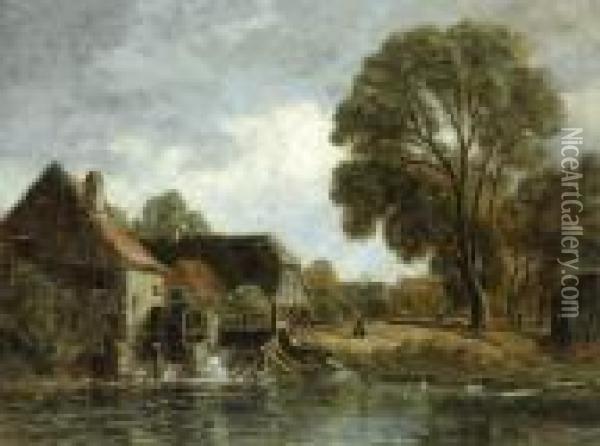 Wassermuhle Oil Painting - Gilbert Von Canal