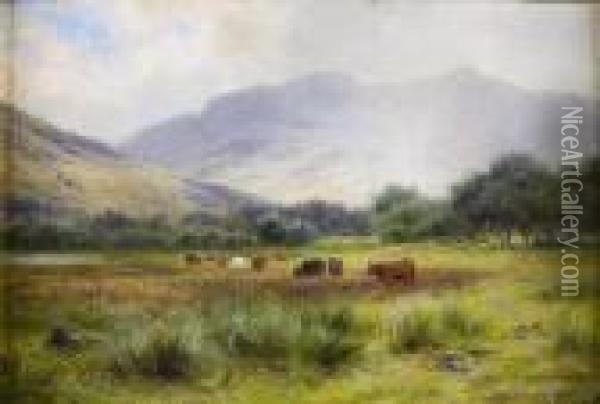 At Strathyre, Perthshire: A Passingshower Oil Painting - Louis Bosworth Hurt