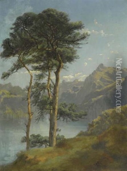Lac Des Quatre-cantons Oil Painting - Alexandre Calame