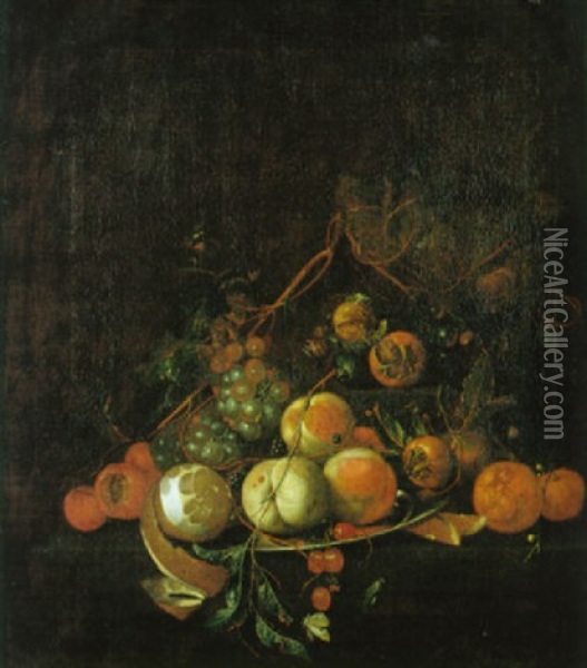 Fruchtestilleben Oil Painting - Abraham Mignon