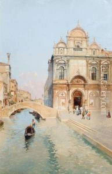 S. Giovanni E Paolo, Venice Oil Painting - Rodolfo Paoletti