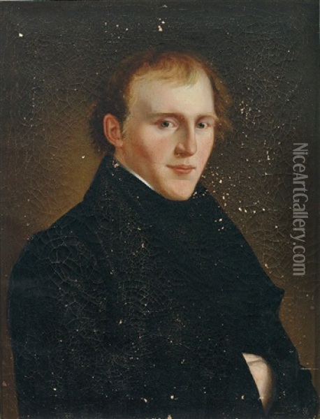 Portrait Eines Jungen Mannes Oil Painting - Angelika Weiss