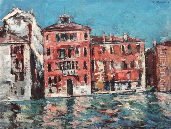 Venice Oil Painting - Gheorghe Petrascu