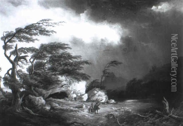 The Storm Oil Painting - Thomas Sautelle Roberts